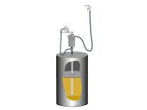 Комплект с насосом для консистентной смазки PumpMaster 3+3 для бочек 50 кг Samoa арт. 429810