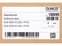 Электромагнитный клапан, одноступенчатый Dungs MVD 503/5, 230 В